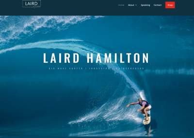 Who built Laird Hamilton's new website?