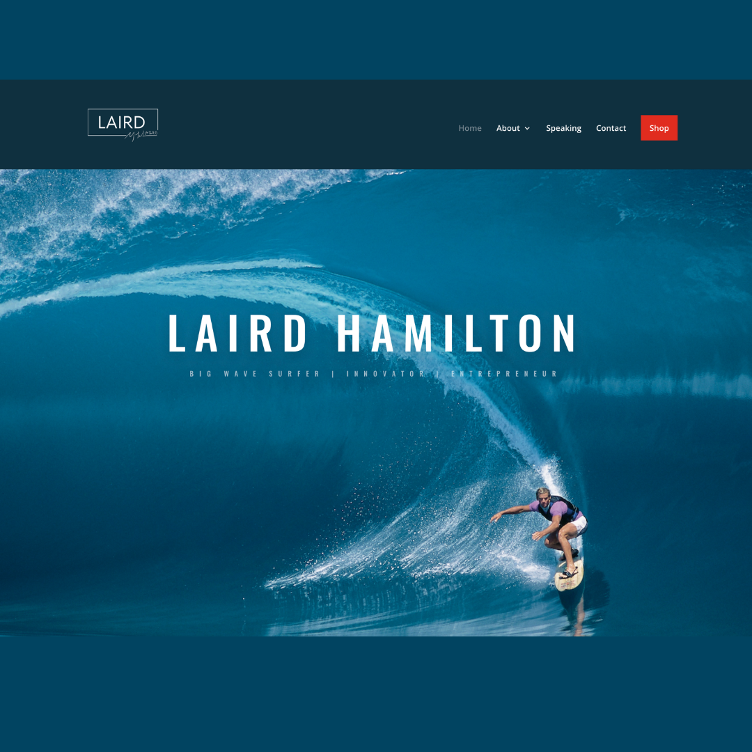 Who built Laird Hamilton's new website?