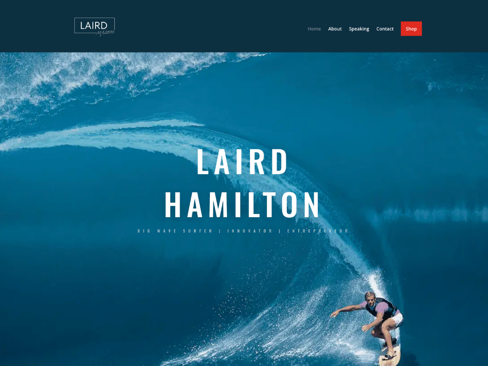 Laird Hamilton - website & logo agency